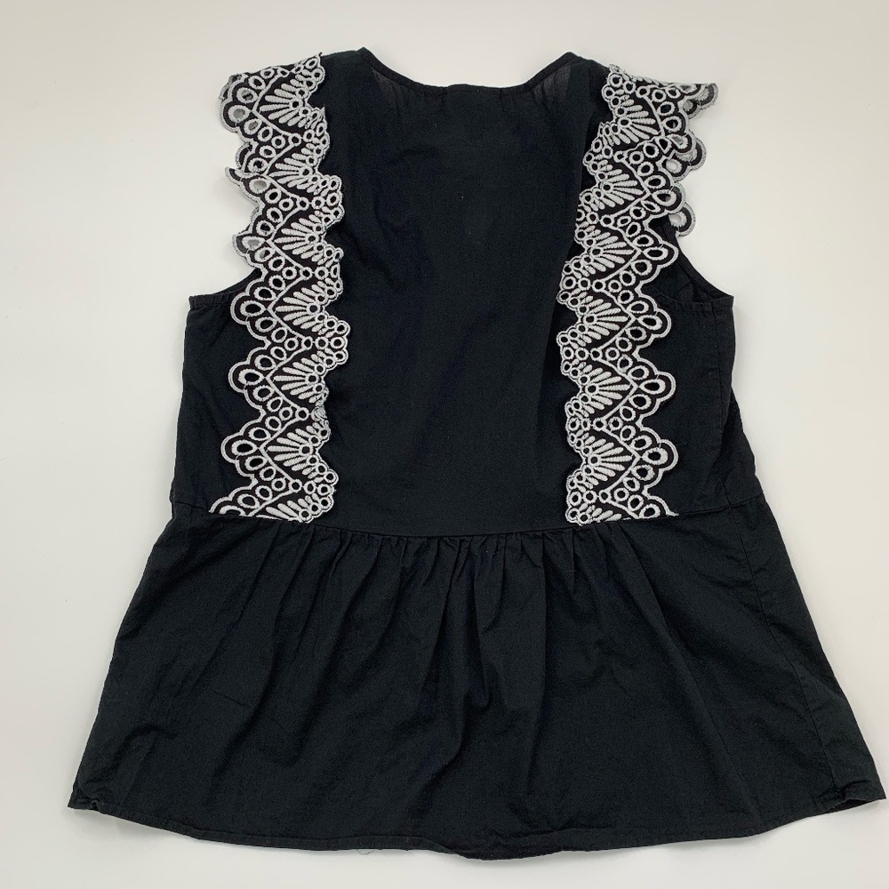 Black and White Embroidered Blouse - Picture 2 of 2